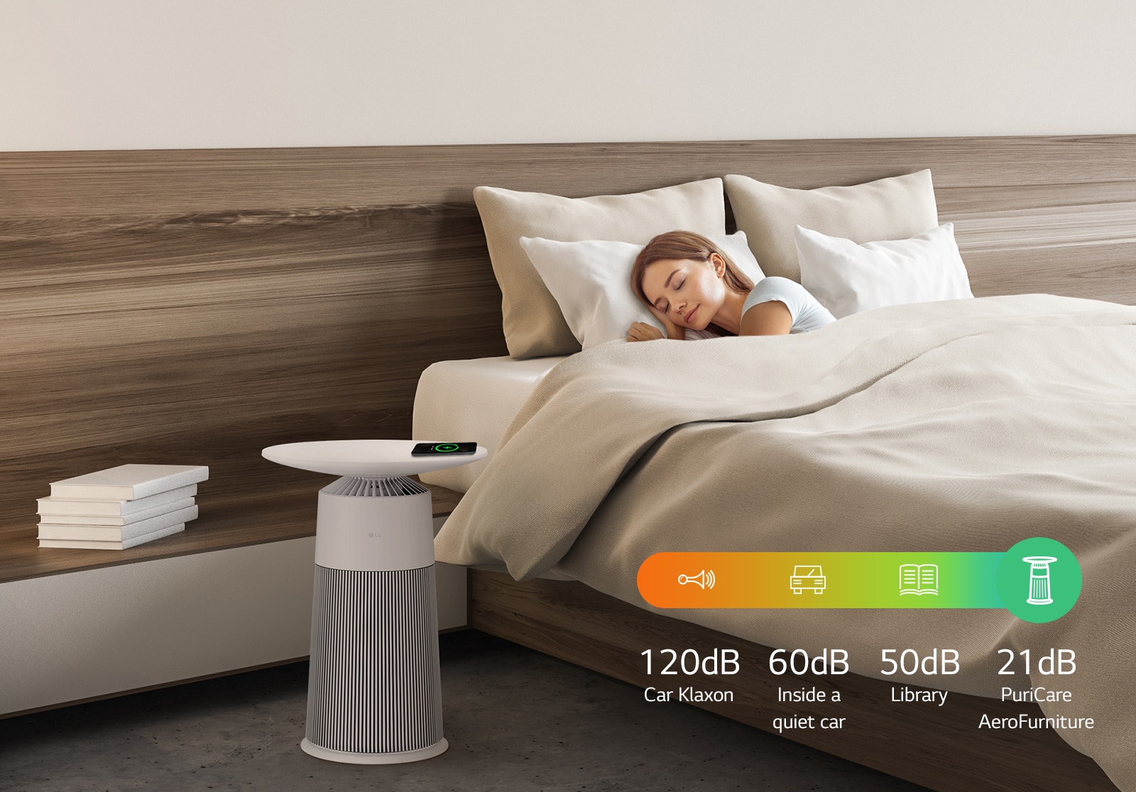 AeroFurniture low-noise blade and sleeping-room graphic.