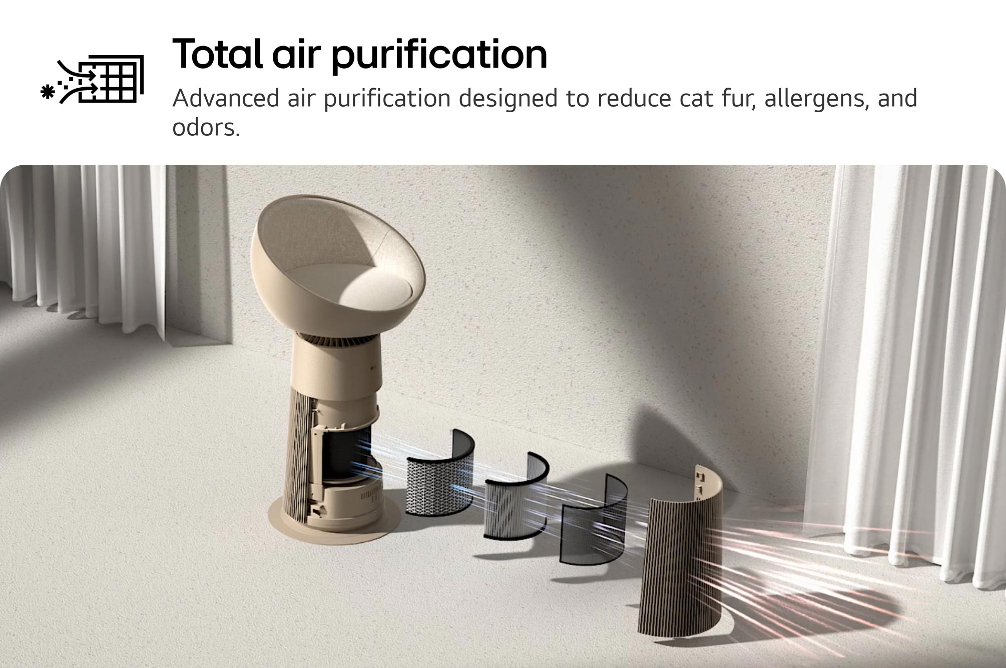 [Subscribe] LG PuriCare™ AeroCatTower Air Purifier - Clay Brown thumbnail 3
