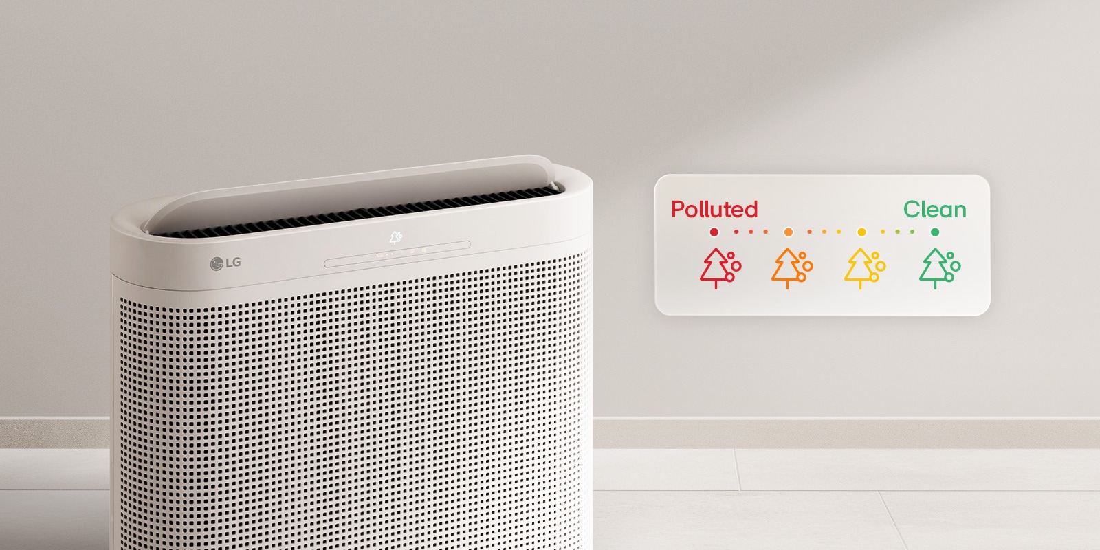 WallFit four-colour air quality indicator