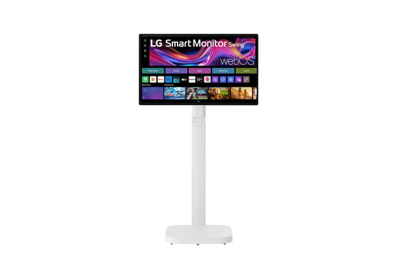 31.5" 4K UHD IPS Smart Monitor Swing with Touchscreen, Rolling Stand
