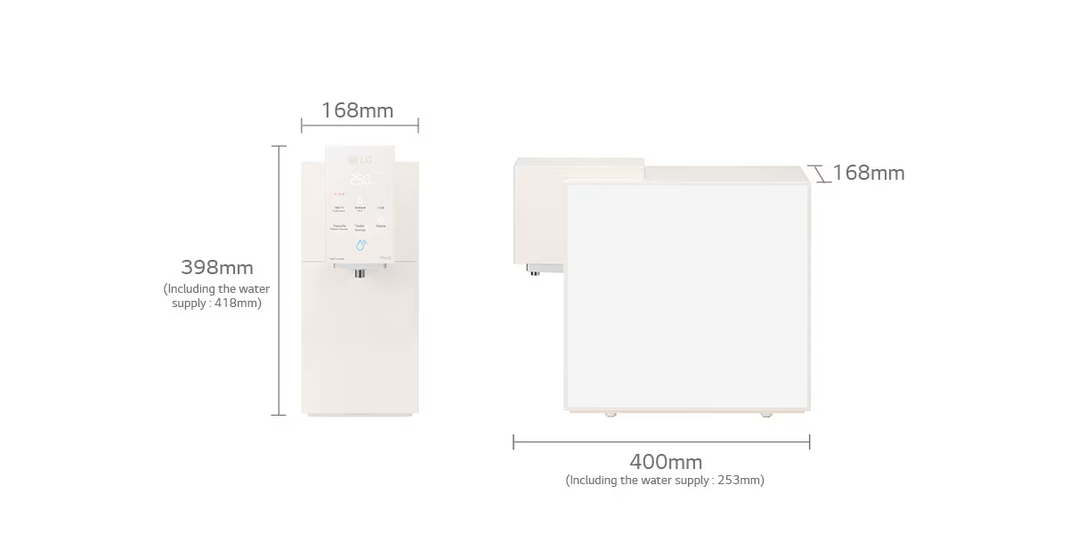 WD518AN Product Dimensions - 168mm width x 398mm height x 400mm depth