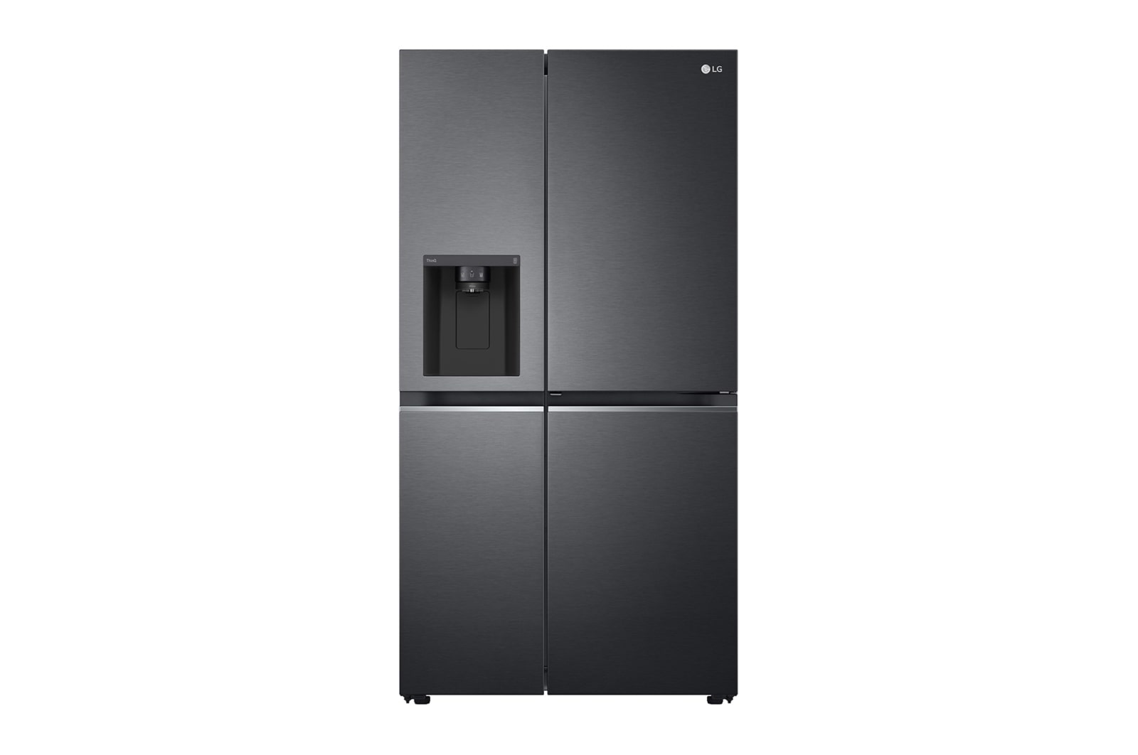 635L Side-by-Side Fridge in Matte Black Finish