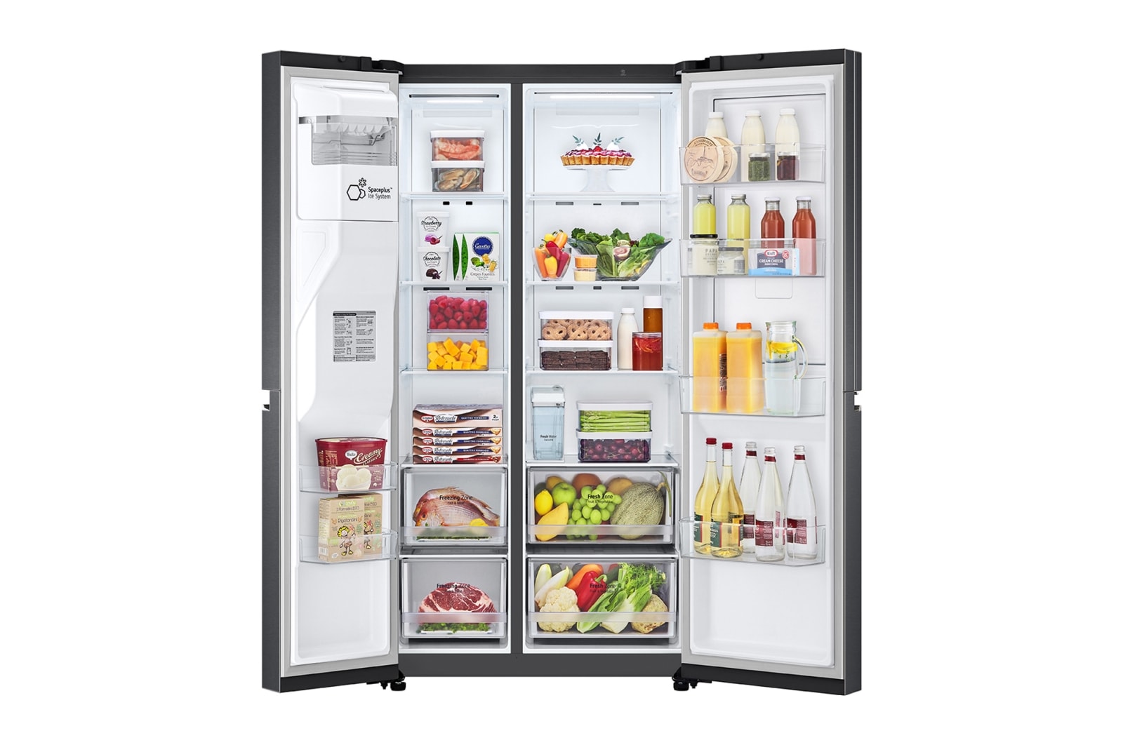 [Subscribe] 635L Side-by-Side Fridge in Matte Black Finish - Matte Black PCM thumbnail 2