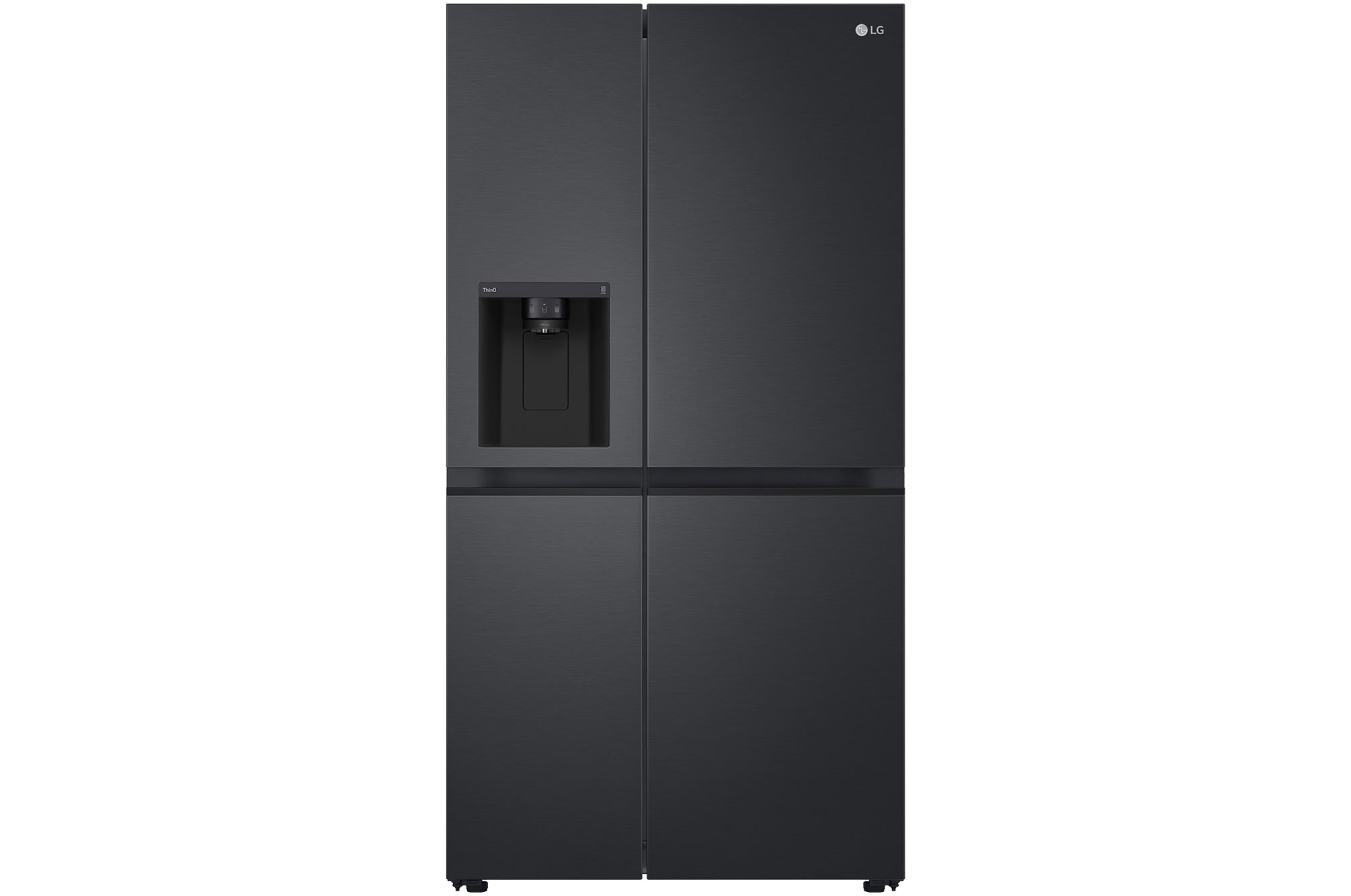 LG 635L Side by Side Fridge in Matte Black - Essence Matte Black - Image 1