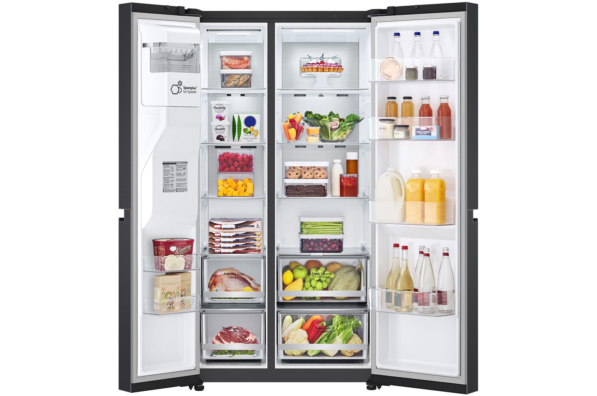 LG 635L Side by Side Fridge in Matte Black - Essence Matte Black thumbnail 4
