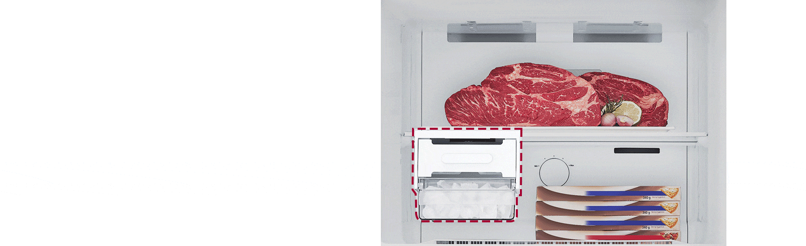 More space in the freezer