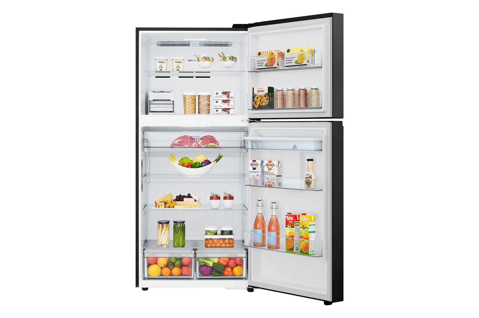 LG 603L Top Freezer Fridge in Essence Matt Black with Water Dispenser & Auto Ice Maker - Essence Matt Black thumbnail 2
