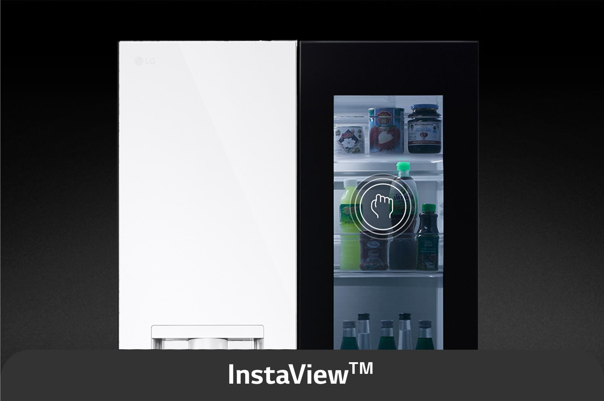 [Subscribe] 612L French Door Fridge with InstaView & Water Dispenser in White Glass Finish - Essence White thumbnail 3