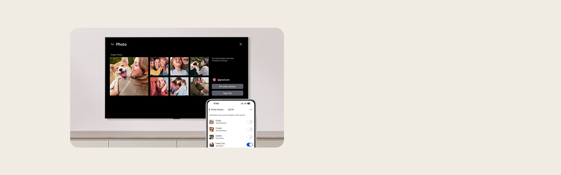 Easily access Google Photos and showcase your memories