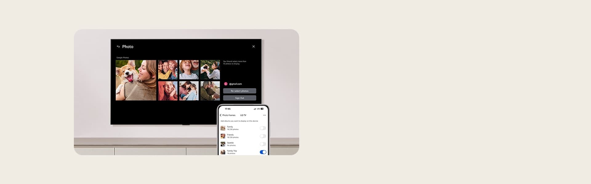 Easily access Google Photos and showcase your memories