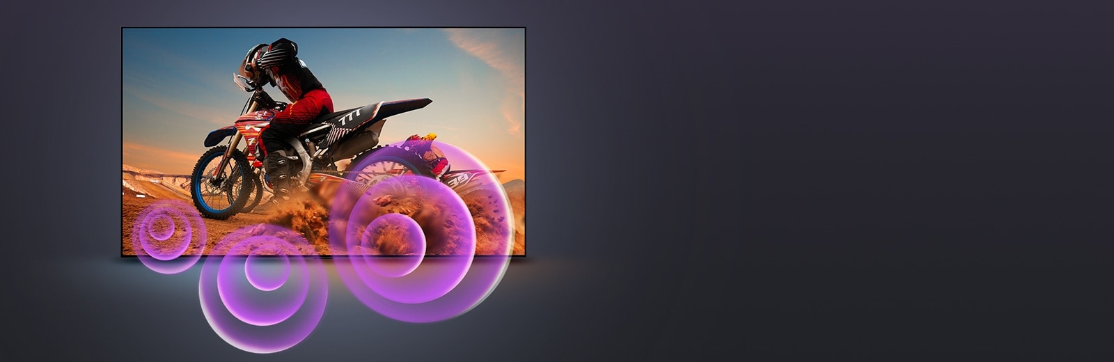 Dynamic Sound Booster — purple sound wave visualization