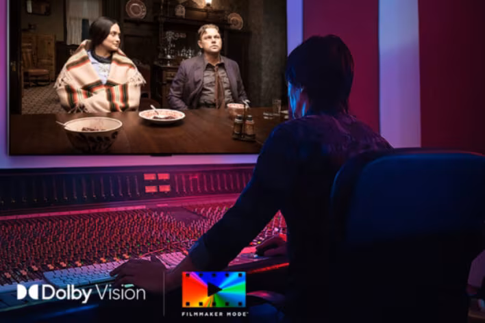 LG B6 Dolby Vision and FILMMAKER MODE cinema illustration