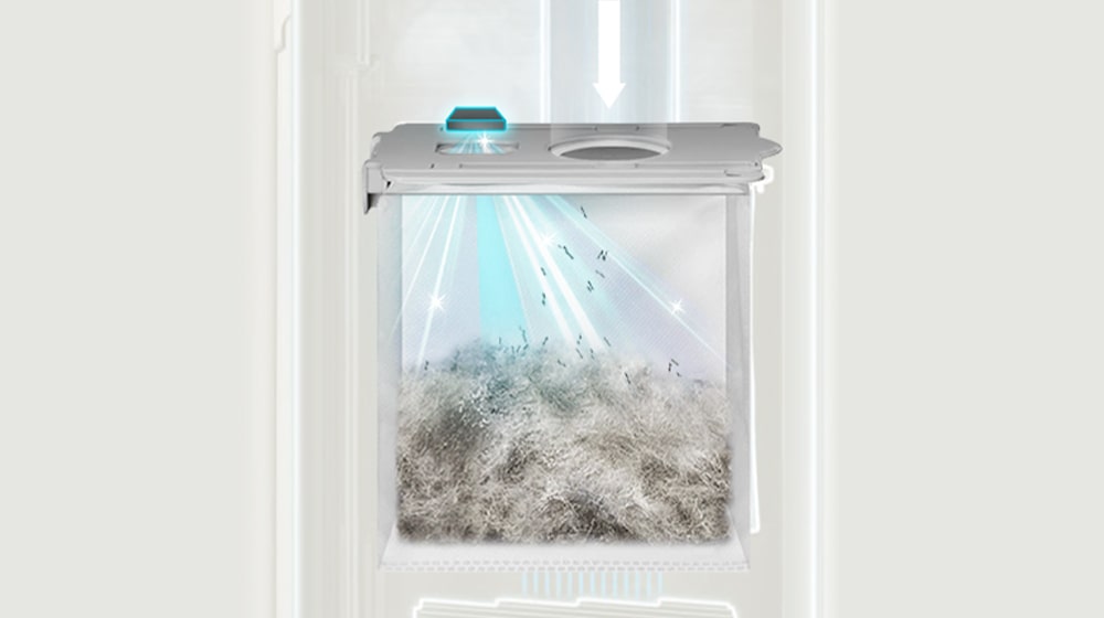 Enjoy the ease of a self-cleaning container