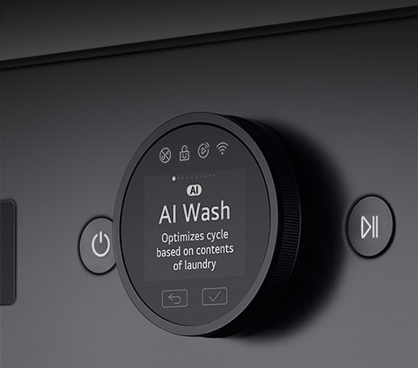 Simplified, minimalist design with AI Wash display