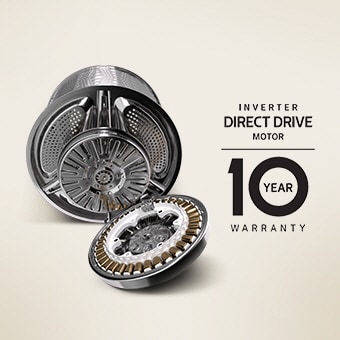 Inverter Direct Drive motor warranty image.