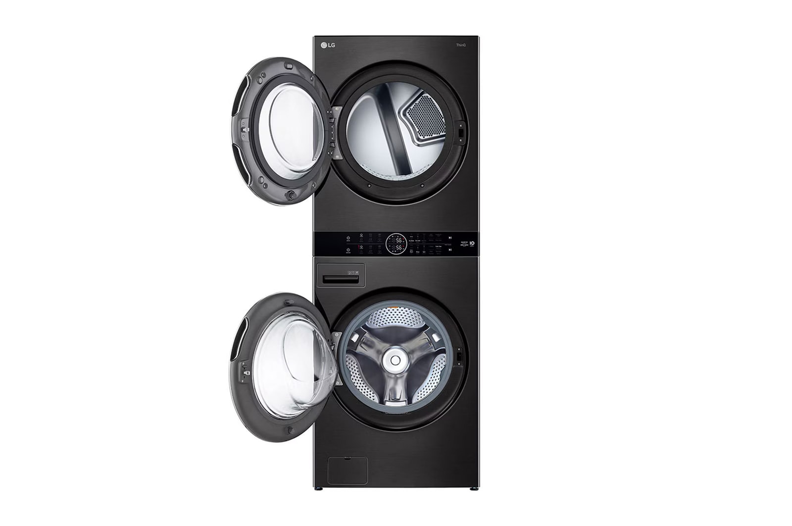 [Subscribe] 14/10kg WashTower™ All-In-One Stacked Washer Dryer - Platinum Black thumbnail 2