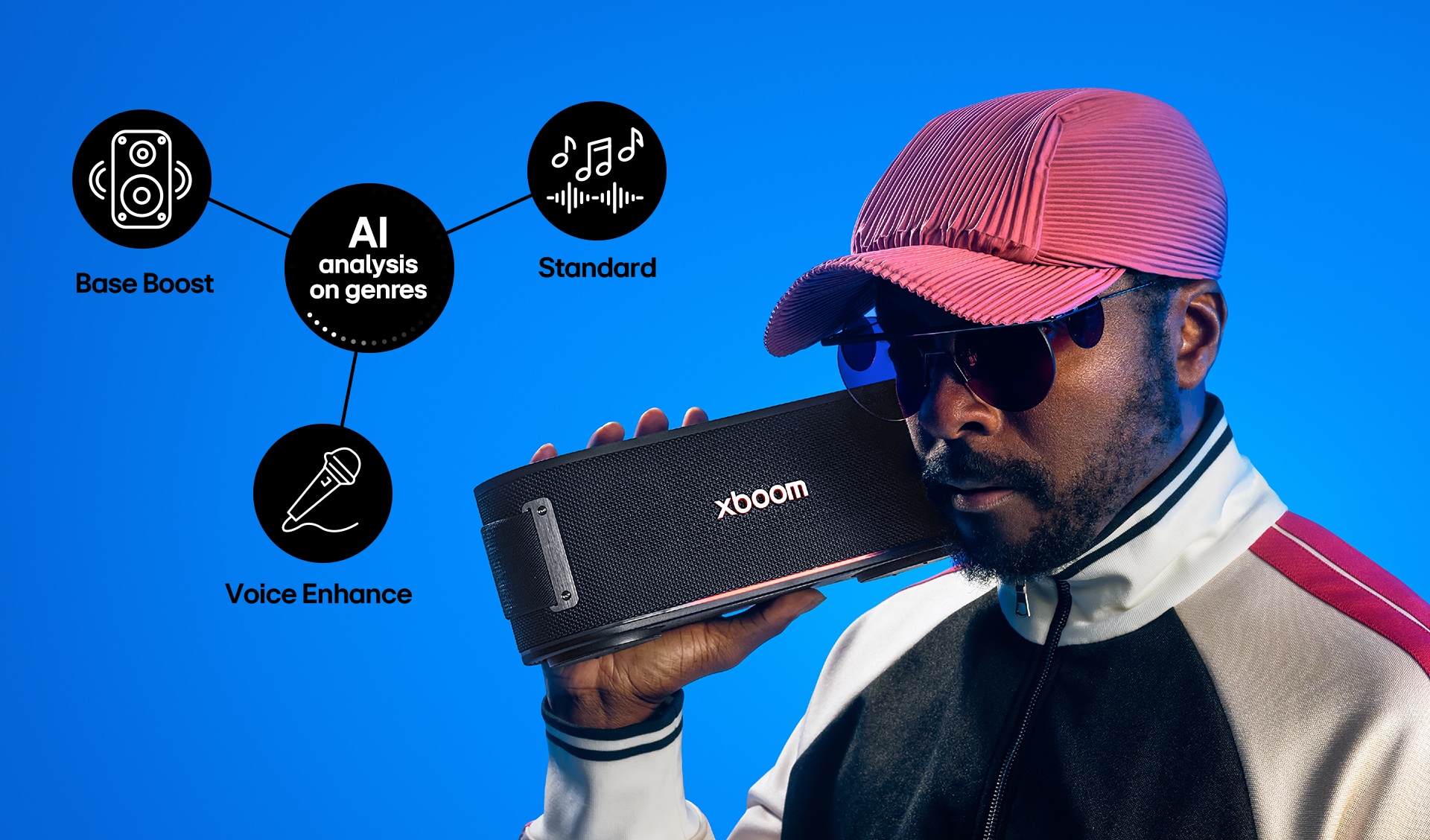 will.i.am holding xboom Bounce