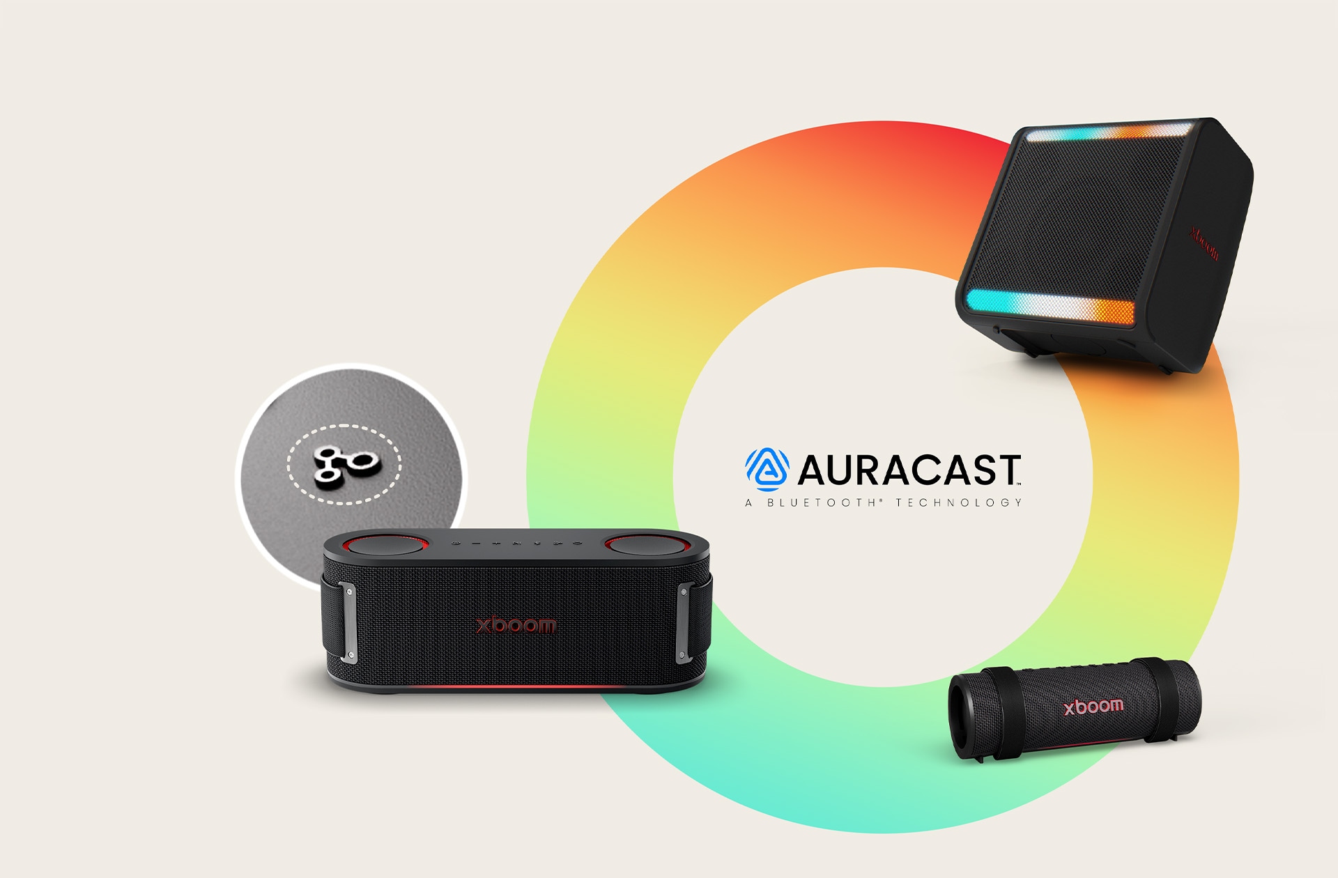 Connect multiple speakers and amplify the vibe with Auracast™